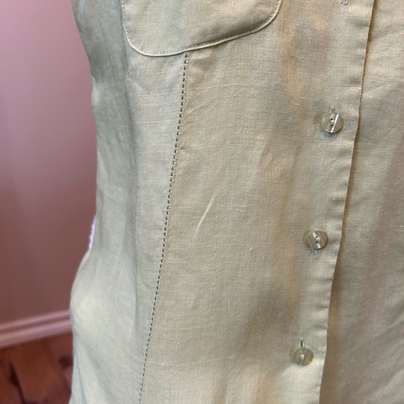 100% Linen Sleeveless blouse - Picture 2 of 6